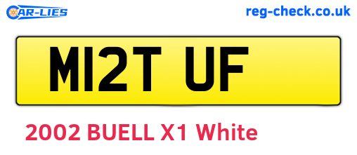 M12TUF are the vehicle registration plates.
