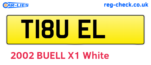 T18UEL are the vehicle registration plates.