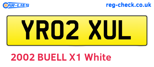 YR02XUL are the vehicle registration plates.