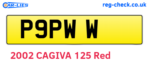 P9PWW are the vehicle registration plates.