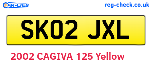 SK02JXL are the vehicle registration plates.
