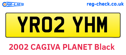 YR02YHM are the vehicle registration plates.