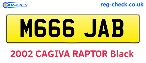 M666JAB are the vehicle registration plates.