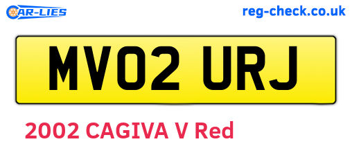 MV02URJ are the vehicle registration plates.