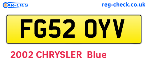 FG52OYV are the vehicle registration plates.