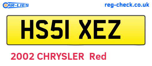 HS51XEZ are the vehicle registration plates.