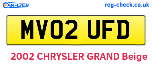 MV02UFD are the vehicle registration plates.