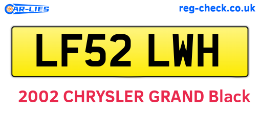 LF52LWH are the vehicle registration plates.