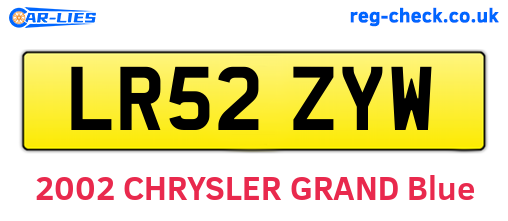 LR52ZYW are the vehicle registration plates.
