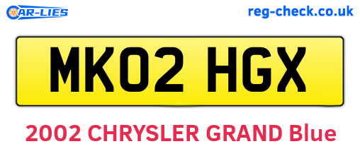 MK02HGX are the vehicle registration plates.