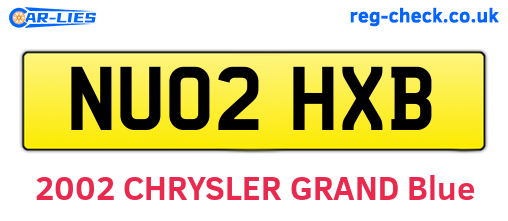 NU02HXB are the vehicle registration plates.
