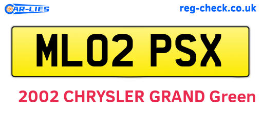 ML02PSX are the vehicle registration plates.