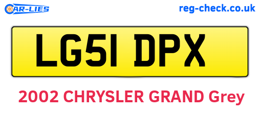 LG51DPX are the vehicle registration plates.