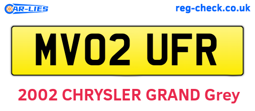 MV02UFR are the vehicle registration plates.