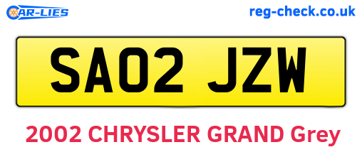 SA02JZW are the vehicle registration plates.