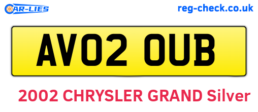 AV02OUB are the vehicle registration plates.