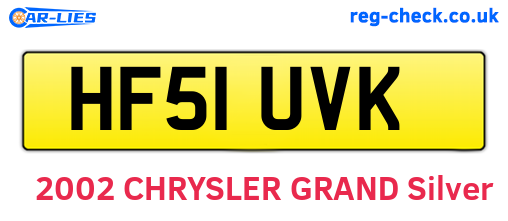 HF51UVK are the vehicle registration plates.