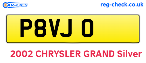P8VJO are the vehicle registration plates.
