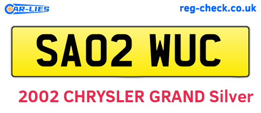 SA02WUC are the vehicle registration plates.