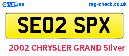 SE02SPX are the vehicle registration plates.