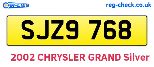 SJZ9768 are the vehicle registration plates.