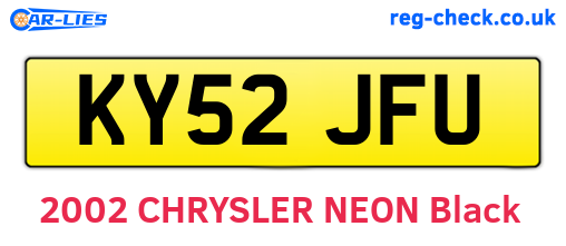 KY52JFU are the vehicle registration plates.
