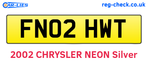 FN02HWT are the vehicle registration plates.