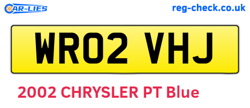 WR02VHJ are the vehicle registration plates.