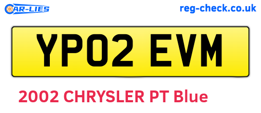 YP02EVM are the vehicle registration plates.