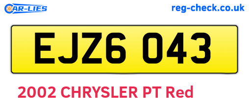 EJZ6043 are the vehicle registration plates.