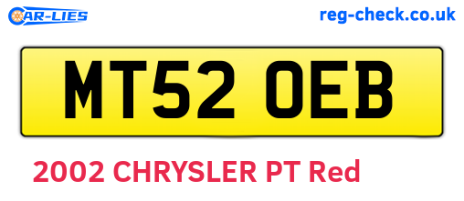 MT52OEB are the vehicle registration plates.