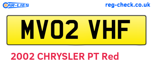 MV02VHF are the vehicle registration plates.