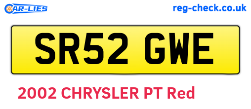 SR52GWE are the vehicle registration plates.