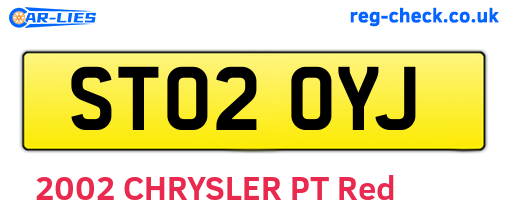 ST02OYJ are the vehicle registration plates.