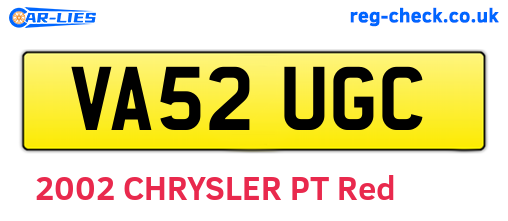VA52UGC are the vehicle registration plates.