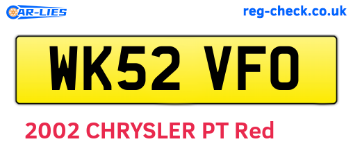 WK52VFO are the vehicle registration plates.