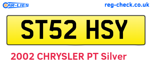 ST52HSY are the vehicle registration plates.