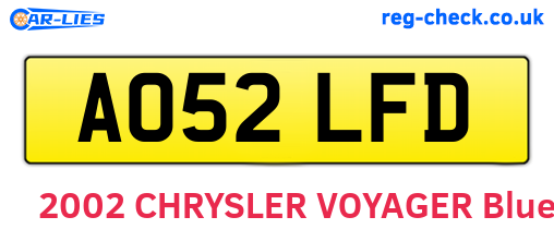 AO52LFD are the vehicle registration plates.