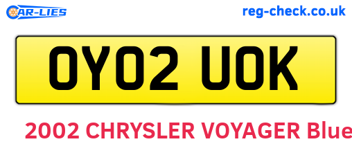 OY02UOK are the vehicle registration plates.