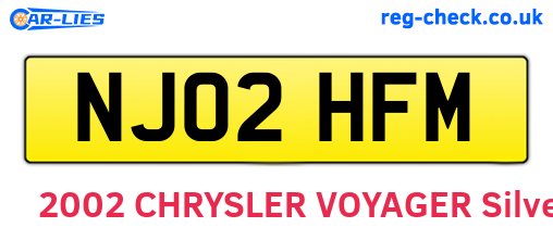 NJ02HFM are the vehicle registration plates.
