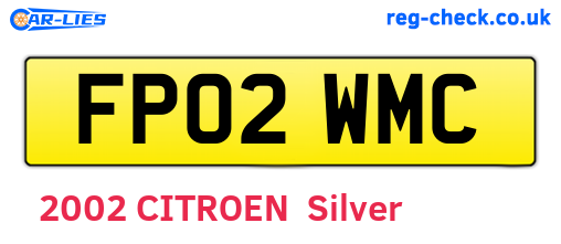 FP02WMC are the vehicle registration plates.