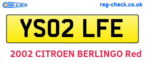 YS02LFE are the vehicle registration plates.