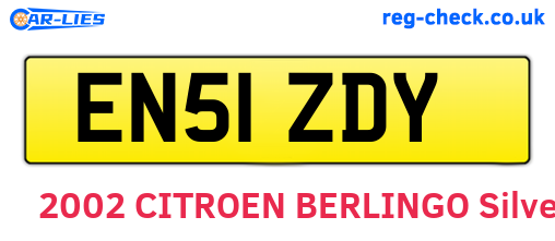 EN51ZDY are the vehicle registration plates.