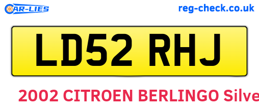 LD52RHJ are the vehicle registration plates.