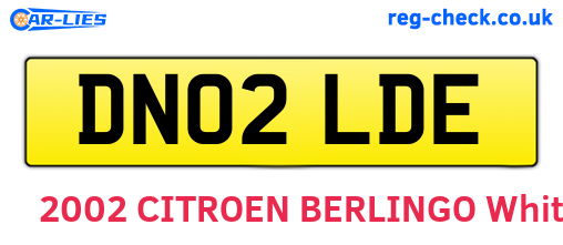 DN02LDE are the vehicle registration plates.