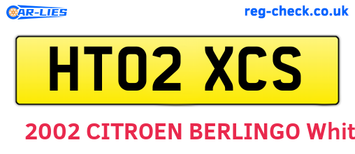 HT02XCS are the vehicle registration plates.