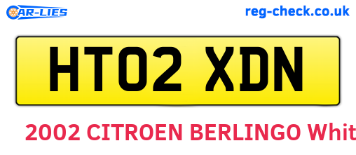 HT02XDN are the vehicle registration plates.