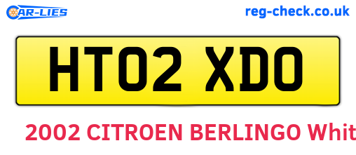 HT02XDO are the vehicle registration plates.