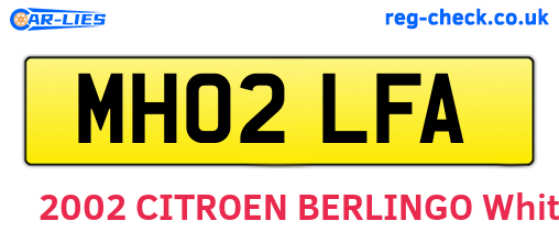 MH02LFA are the vehicle registration plates.