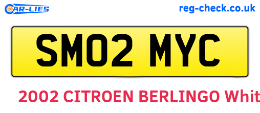 SM02MYC are the vehicle registration plates.